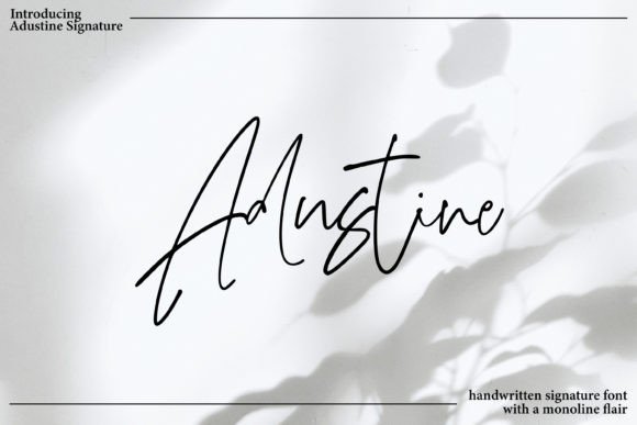 Adustine Signature: Elegant Script for Creative Projects
