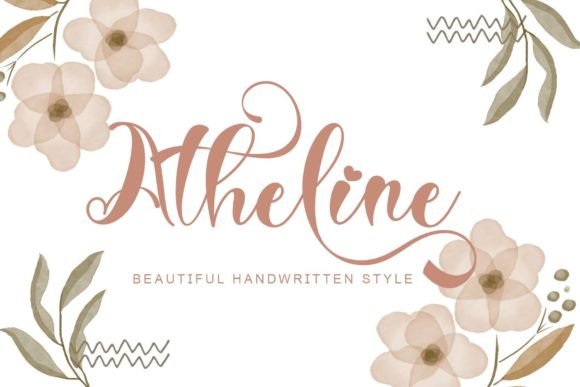 Atheline: A Handwritten Typeface for Beautiful Craft Projects