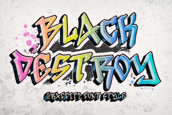Black Destroy: A Bold Typographic Statement