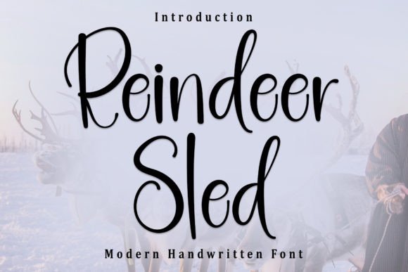 Reindeer Sled Font: Timeless Elegance for Your Craft Projects