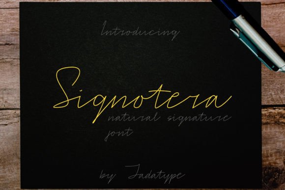 Signotera: A Delicate Script for Creative Projects